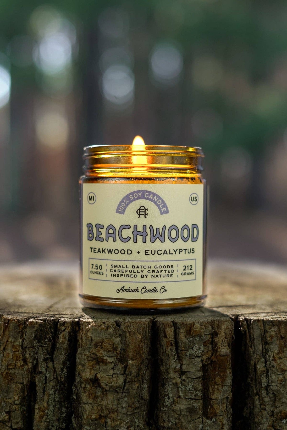 Beachwood | Teakwood + Eucalyptus Soy Candle: 12.5oz