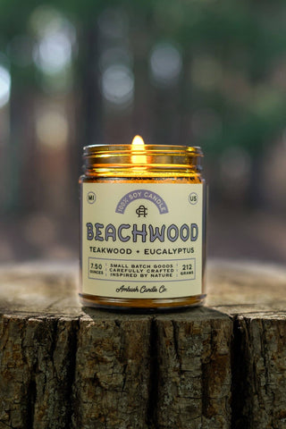 Beachwood | Teakwood + Eucalyptus Soy Candle: 12.5oz