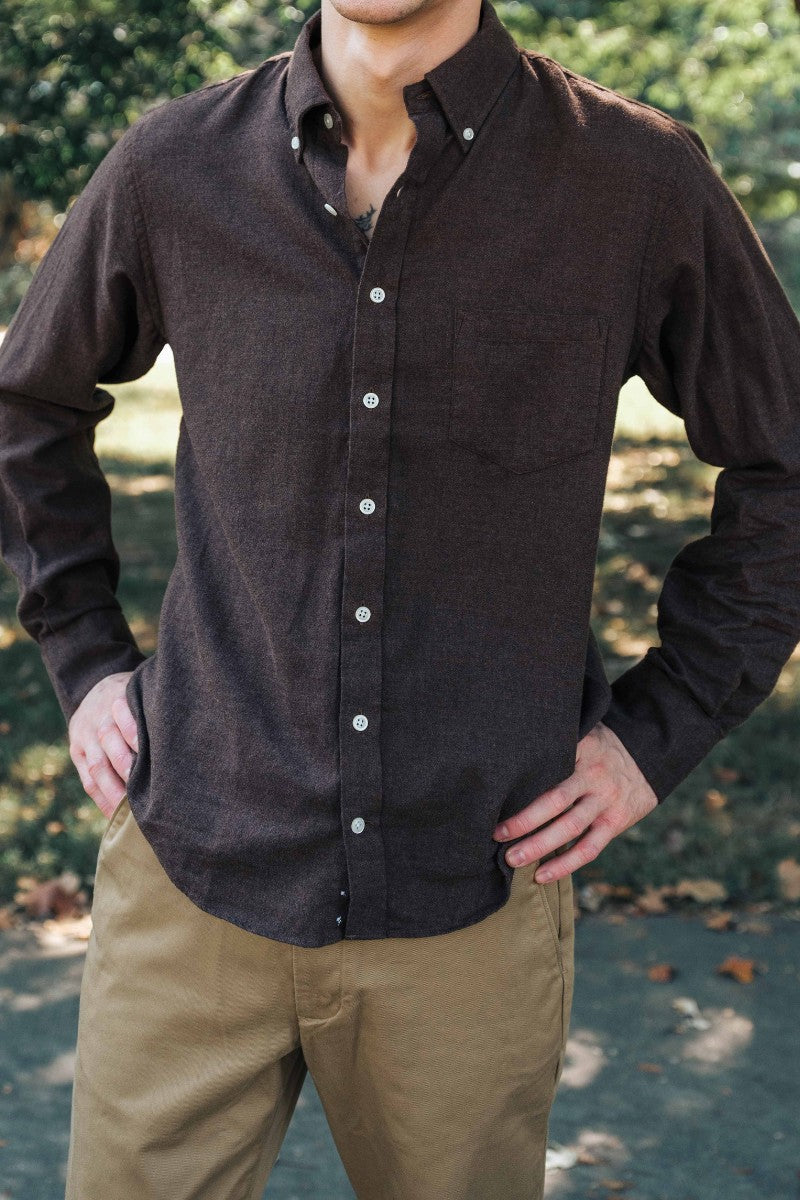 Choclate Brown Brushed Flannel