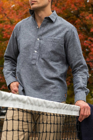 Chambray Offsides Popover Long sleeve