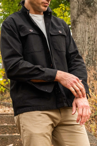 Black Twill Overshirt
