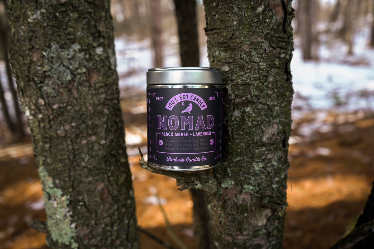 Nomad | Black Amber + Lavender 14oz Soy Candle