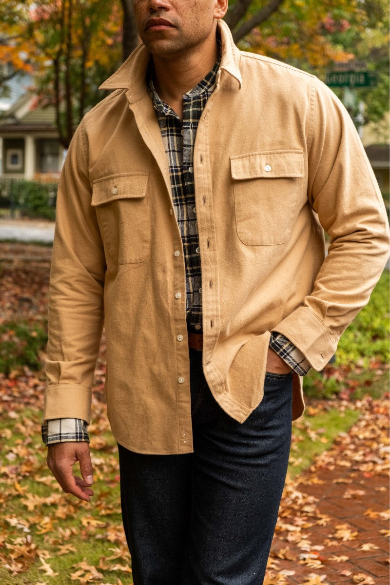 Vintage Khaki Sport Shirt