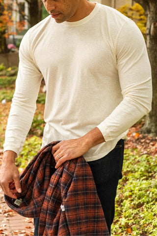 Baja Long sleeve Tee - White Washed