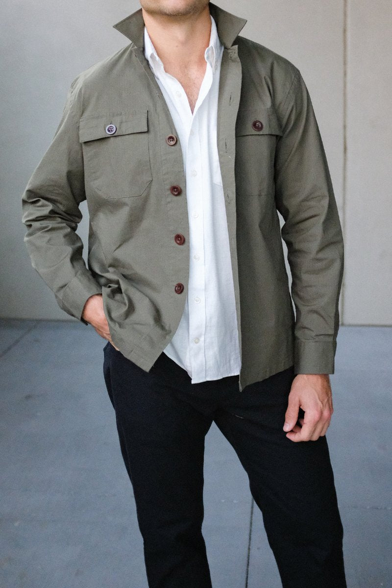 Olive Ripstop Overshirt