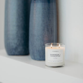 Evergreen + Eucalyptus - Glass Tumbler Soy Candle