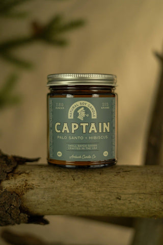 Captain | Palo Santo + Hibiscus Soy Candle: 12.5oz