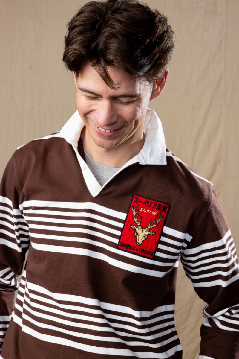 Heritage Stripe Elk Patch Rugby Jersey