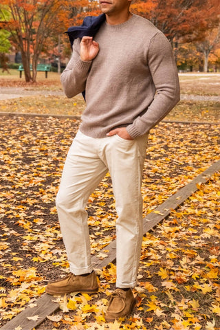 Wheat Merino Wool Crewneck jersey