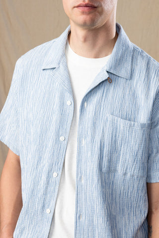 Coastal Stripe Gauze Camp Collar