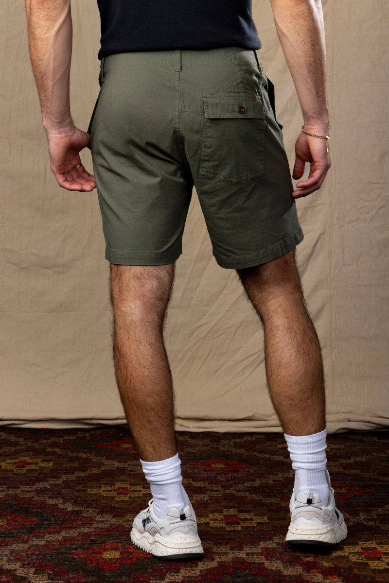 Olive Ripstop Utility Shorts