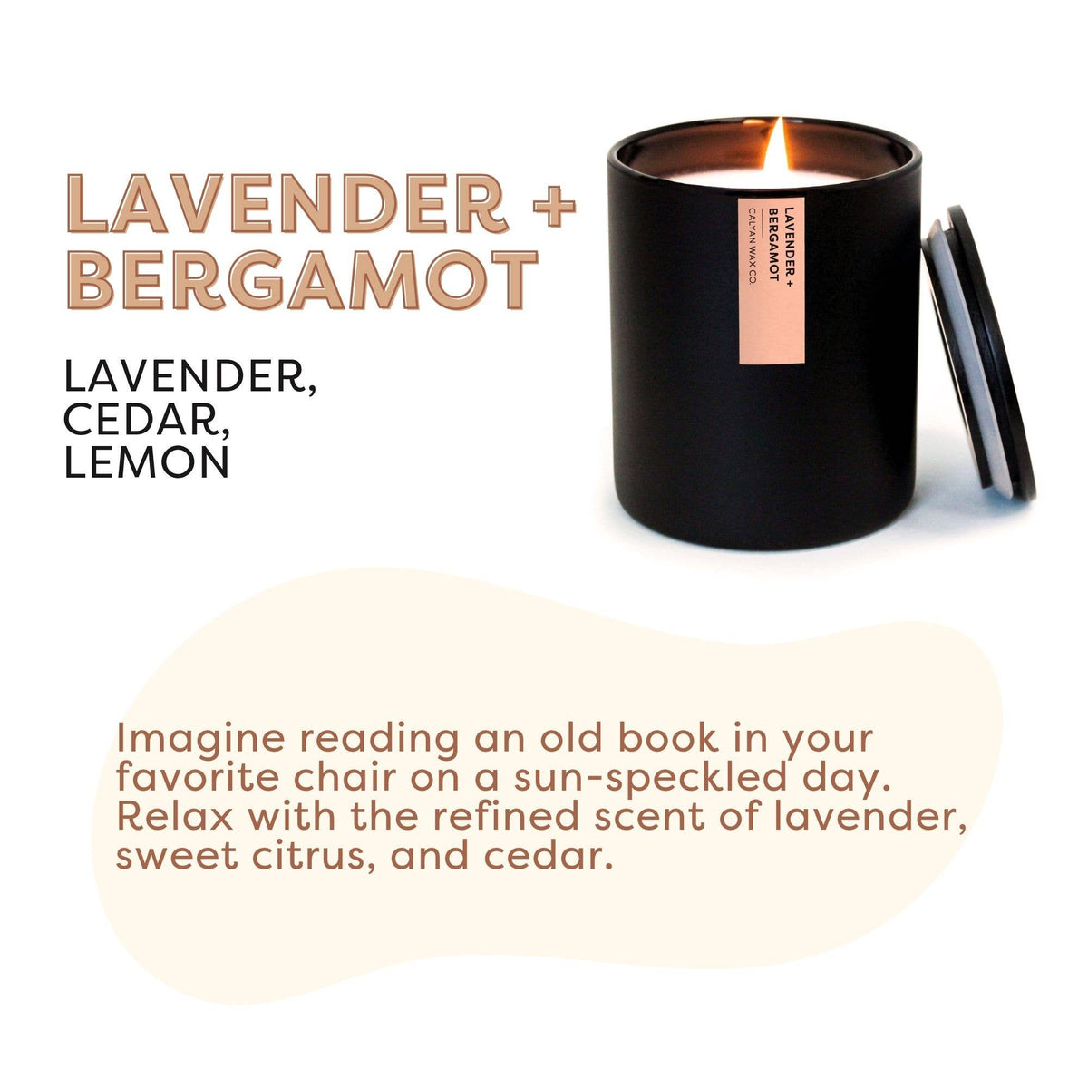 Lavender + Bergamot - Matte Black Tumbler Soy Candle