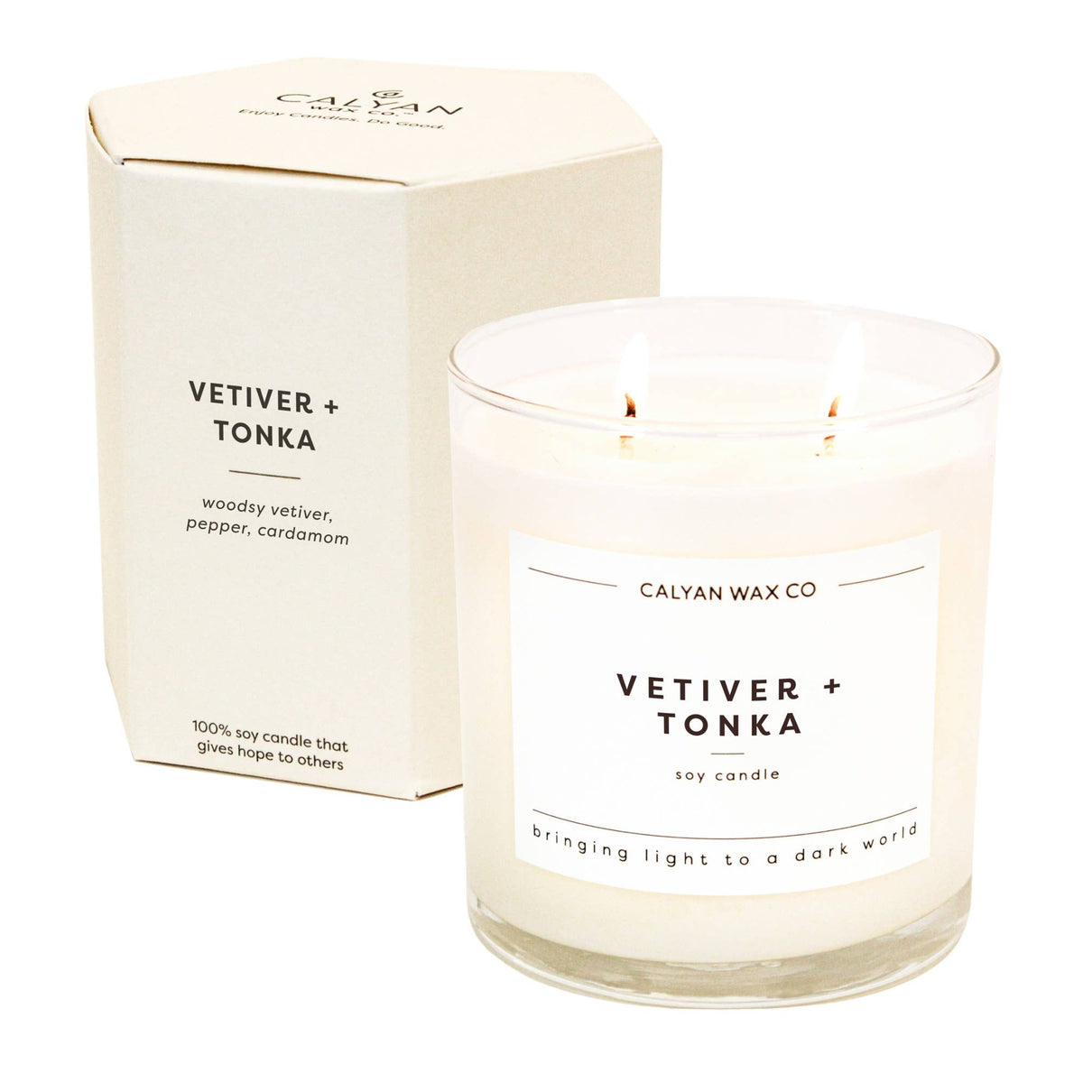 Vetiver + Tonka - Glass Tumbler Soy Candle