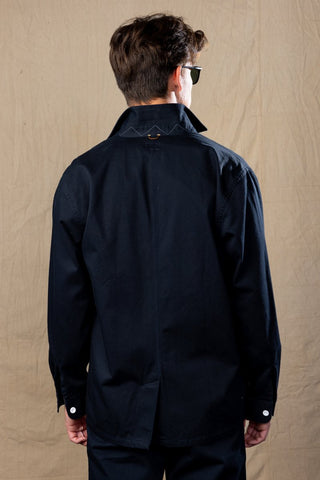 Structured Navy Twill Chore Coat