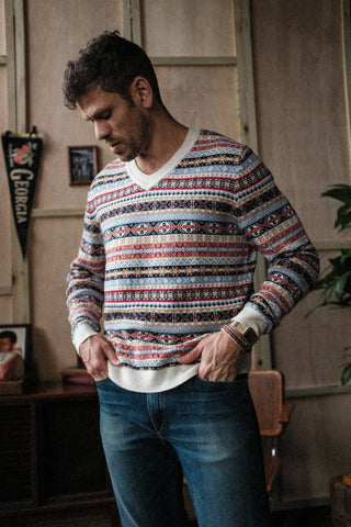 Fair Isle V-Neck Sweater