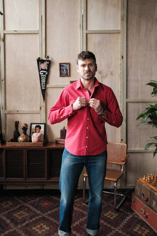 Chamois Vintage Red Sport Shirt