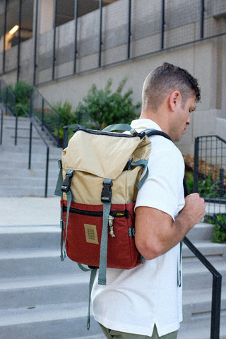 Topo Designs - Rover Pack Classic Sahara / Fire Brick