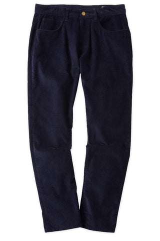 Athletic Straight Fit Japanese Corduroy 5-Pocket Pants In Midnight Blue