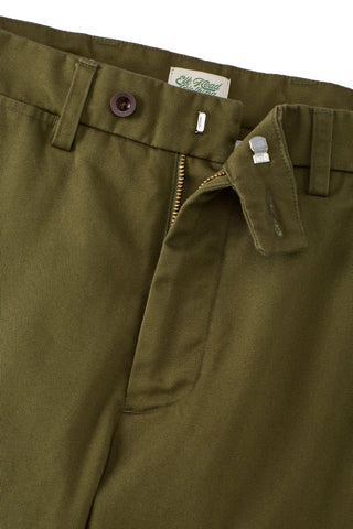 Japanese Twill Tab Front Chino in Olive