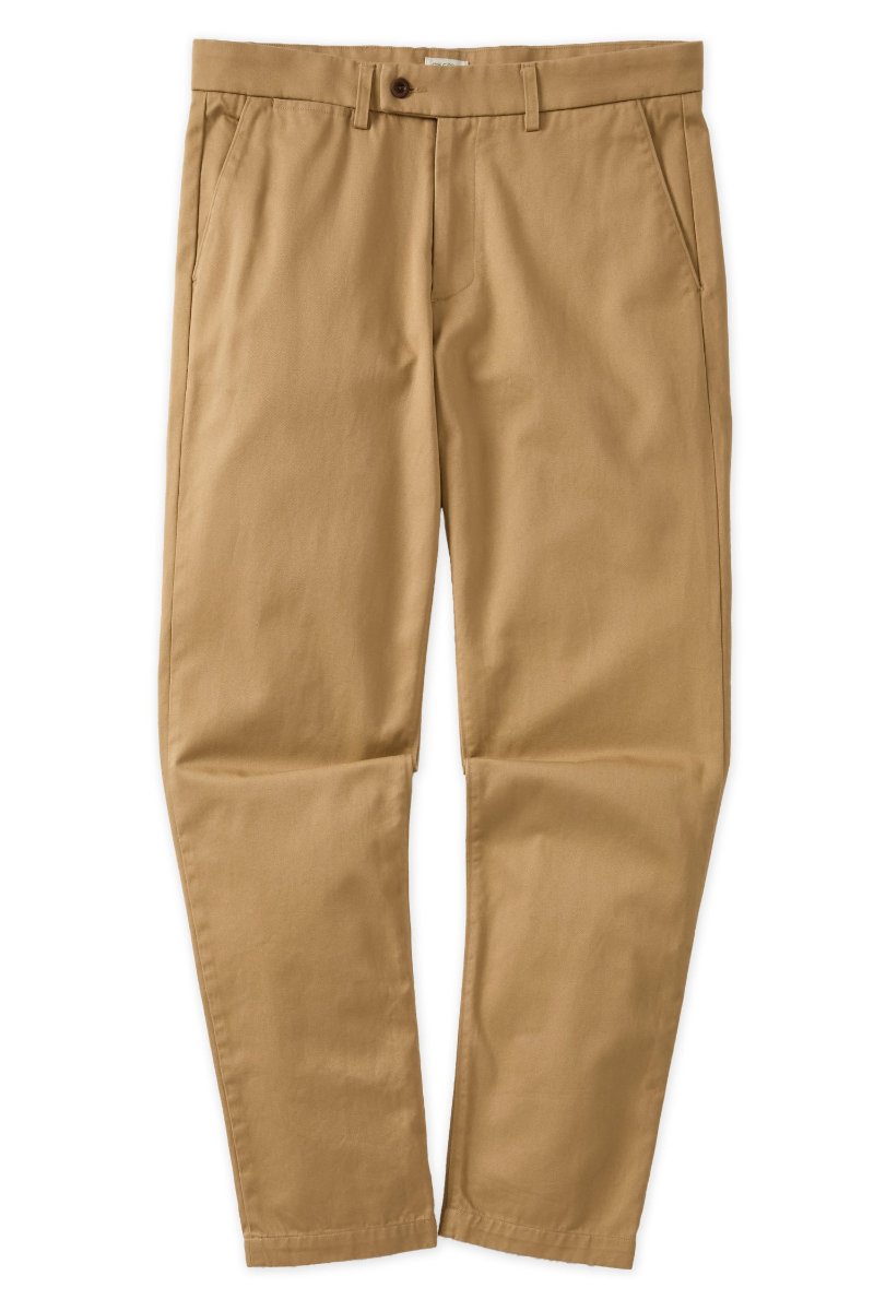 Japanese Twill Tab Front Chino in Wheat