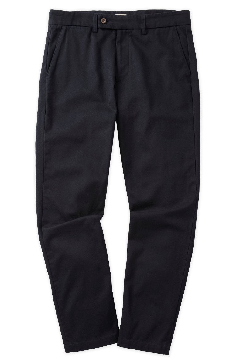 Japanese Twill Tab Front Chino in Navy