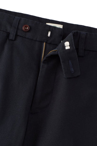 Japanese Twill Tab Front Chino in Navy