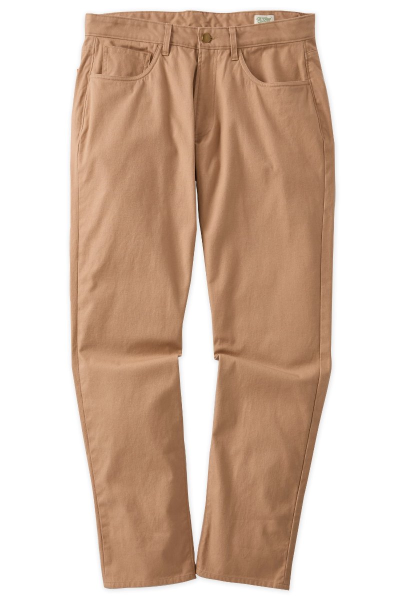 Original Straight Fit Japanese Canvas 5-Pocket Pants In Sand