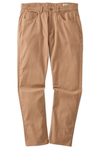 Athletic Straight Fit Japanese Canvas 5-Pocket Pants In Sand