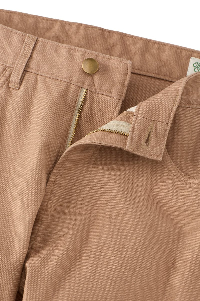 Original Straight Fit Japanese Canvas 5-Pocket Pants In Sand