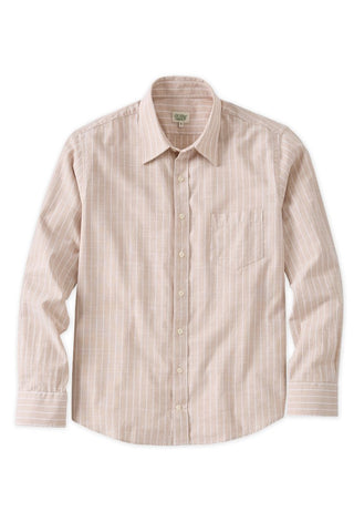 Tan and stripe sport shirt