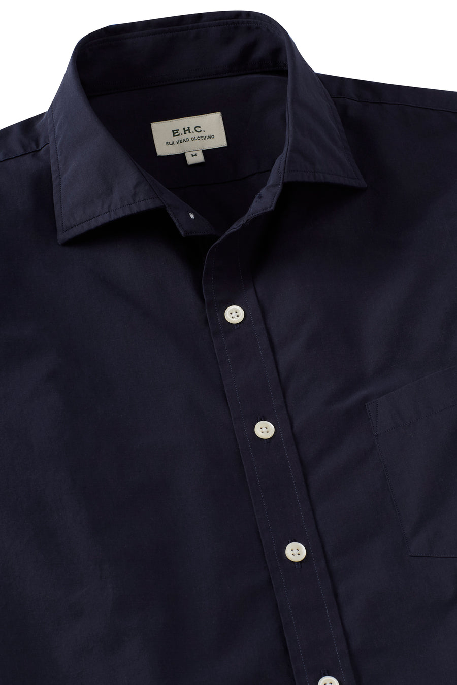 Navy Spread Collar Sport Shirt