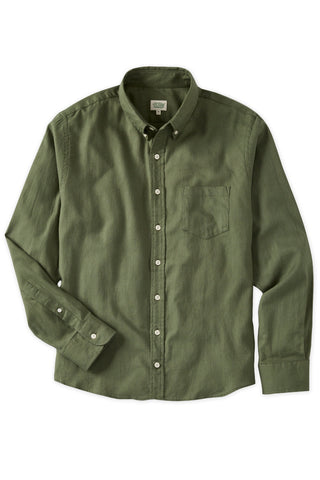 Sage Green Cotton Linen Sport Shirt