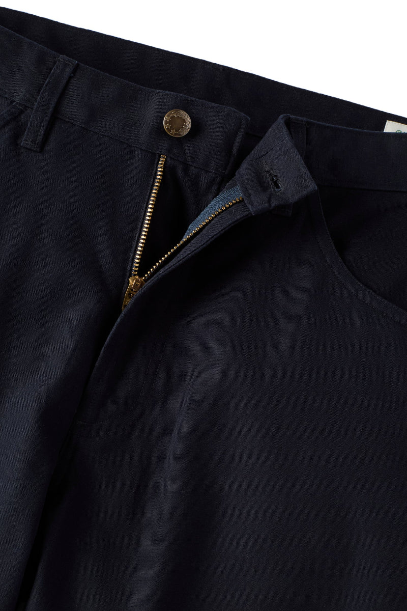 Athletic Straight Fit Japanese Canvas 5-Pocket Pants In Navy