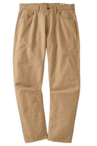 Athletic Straight Fit Japanese Canvas 5-Pocket Pants In Tan