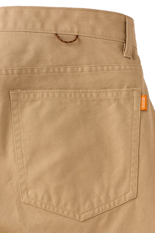 Athletic Straight Fit Japanese Canvas 5-Pocket Pants In Tan