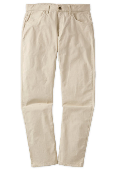 Athletic Straight Fit Japanese Canvas 5-Pocket Pants In Stone