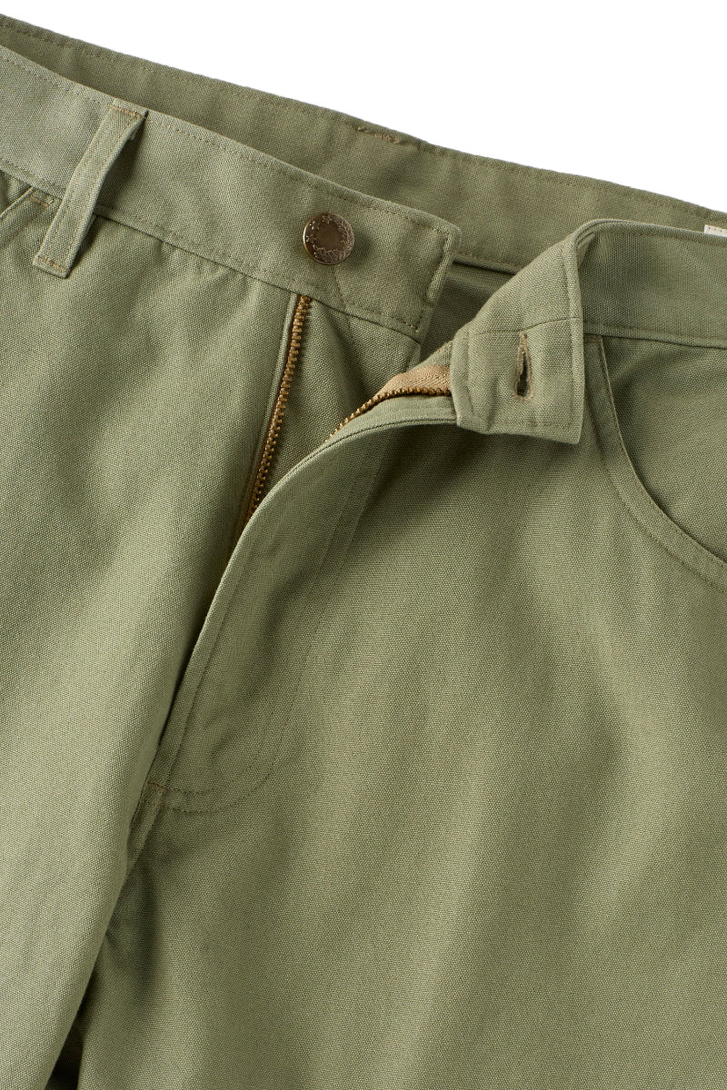 Athletic Straight Fit Japanese Canvas 5-Pocket Pant in Green