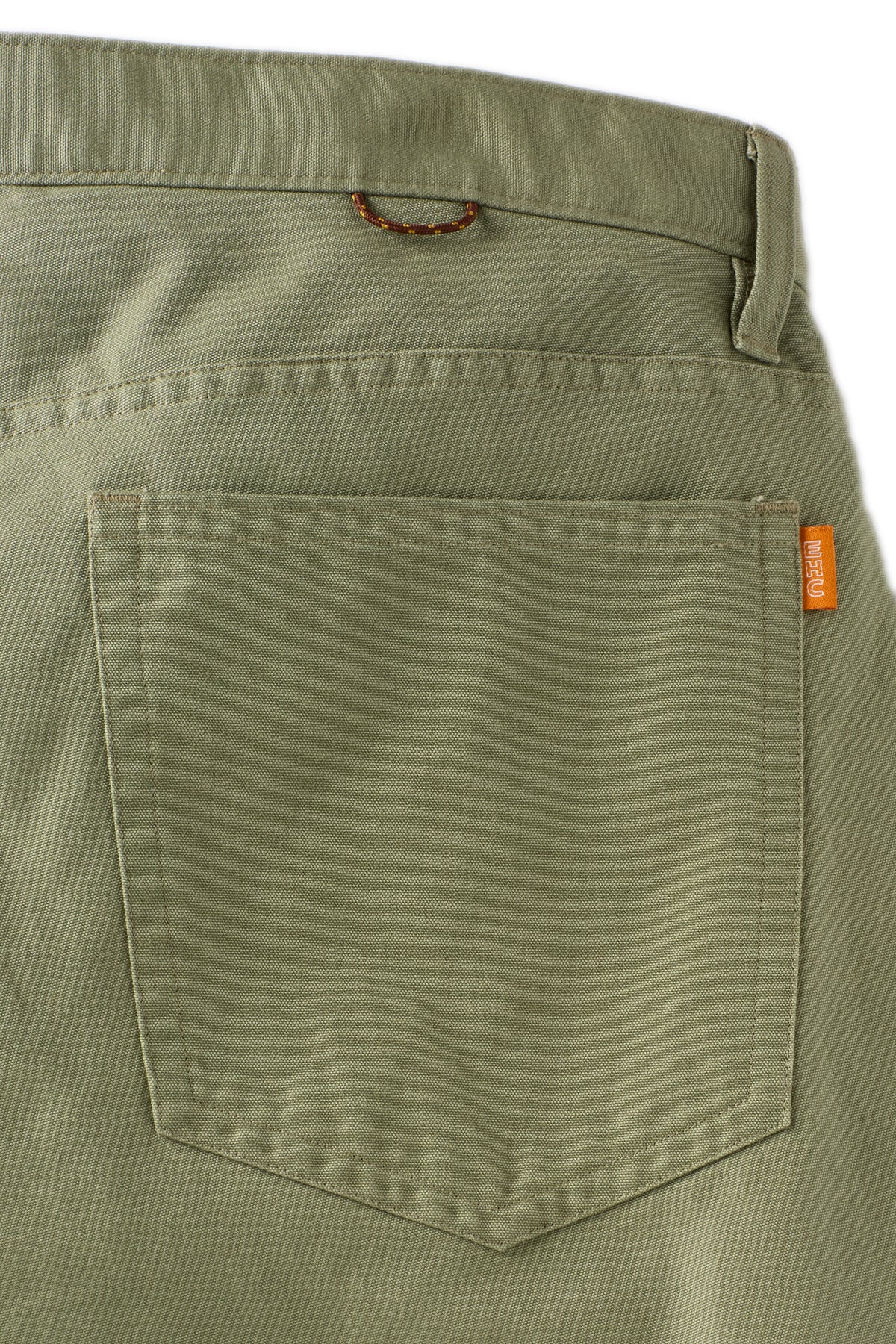 Athletic Straight Fit Japanese Canvas 5-Pocket Pant in Green