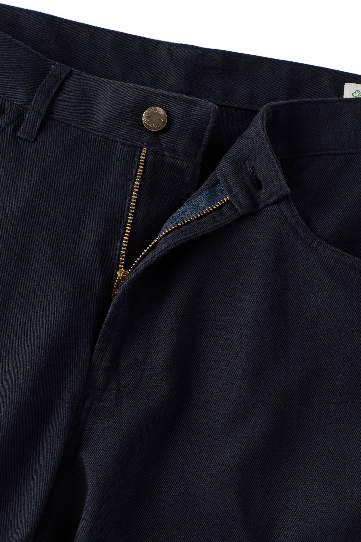 Athletic Straight Fit Japanese Cotton Linen 5-Pocket Pants In Navy