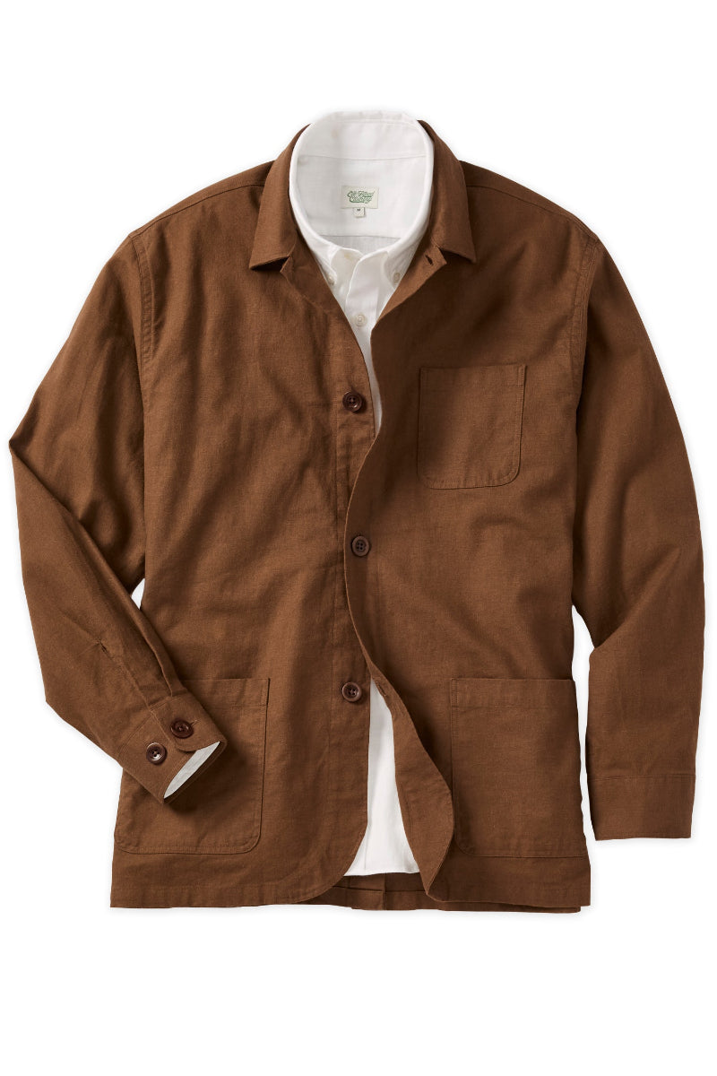 Brown Cotton Linen Chore Coat Elk Head Clothing Brown Cotton Linen Chore Coat Elk Head Clothing