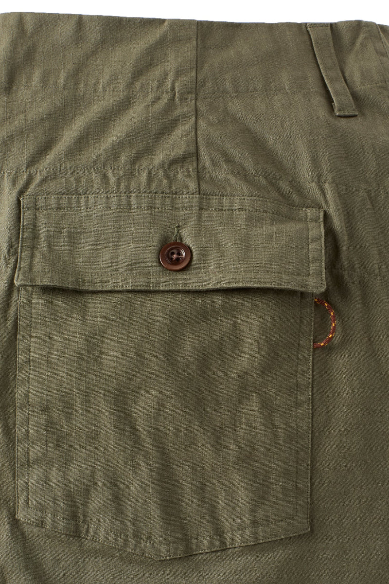 Olive Ripstop Utility Shorts