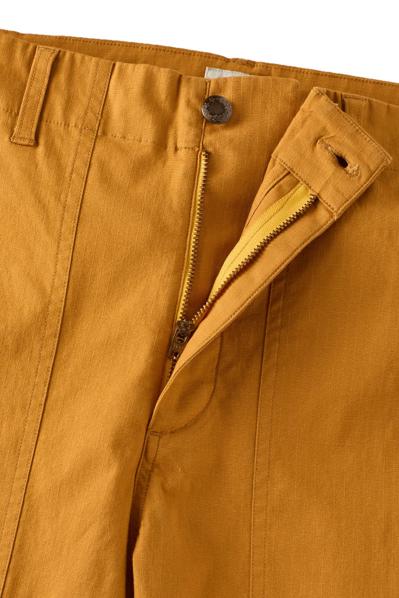 Mustard Ripstop Utility Shorts