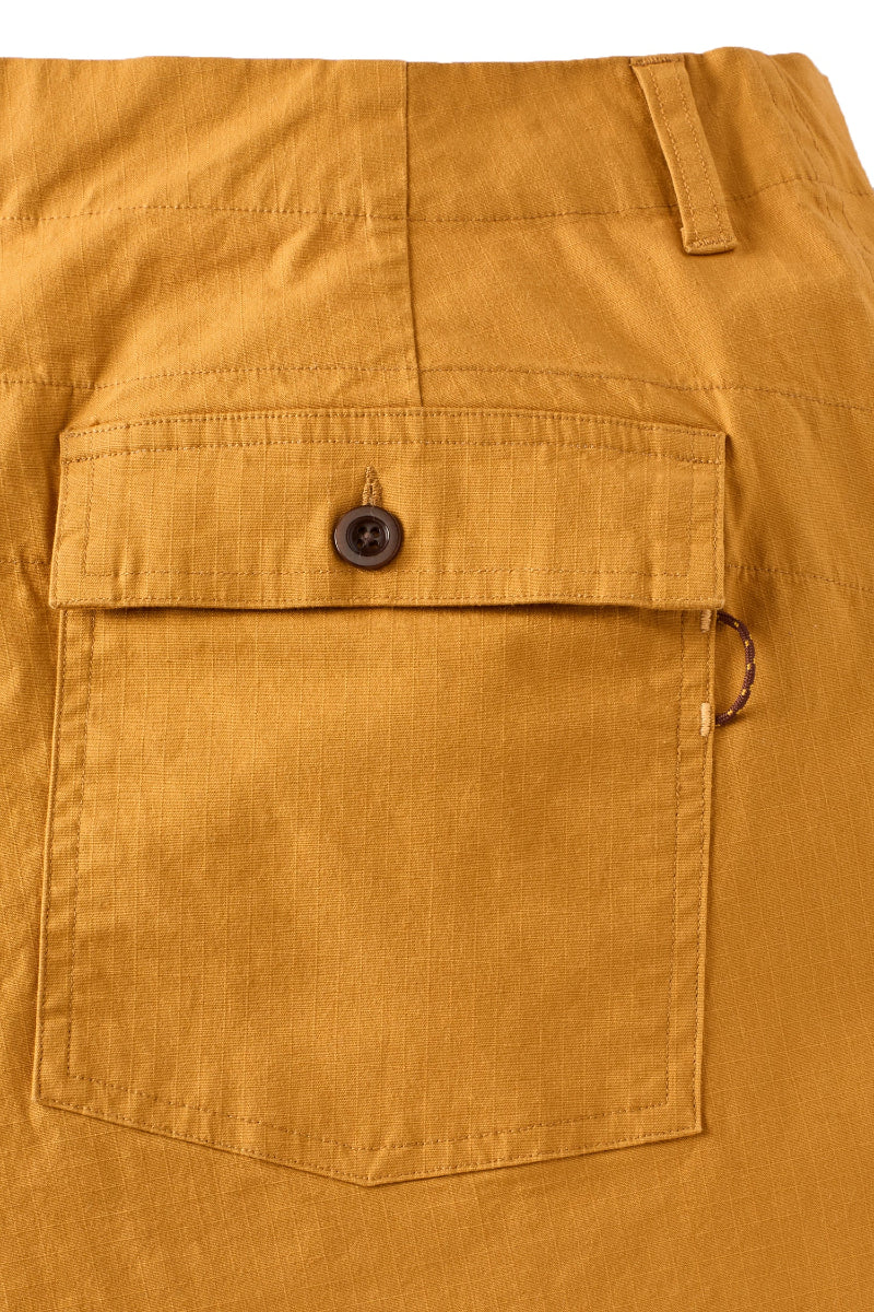 Mustard Ripstop Utility Shorts