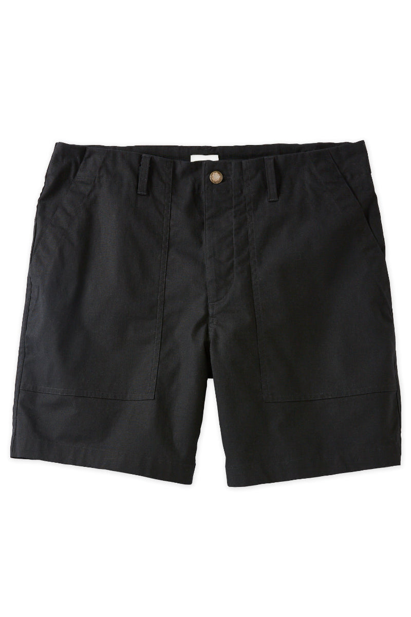 Black Ripstop Utility Shorts