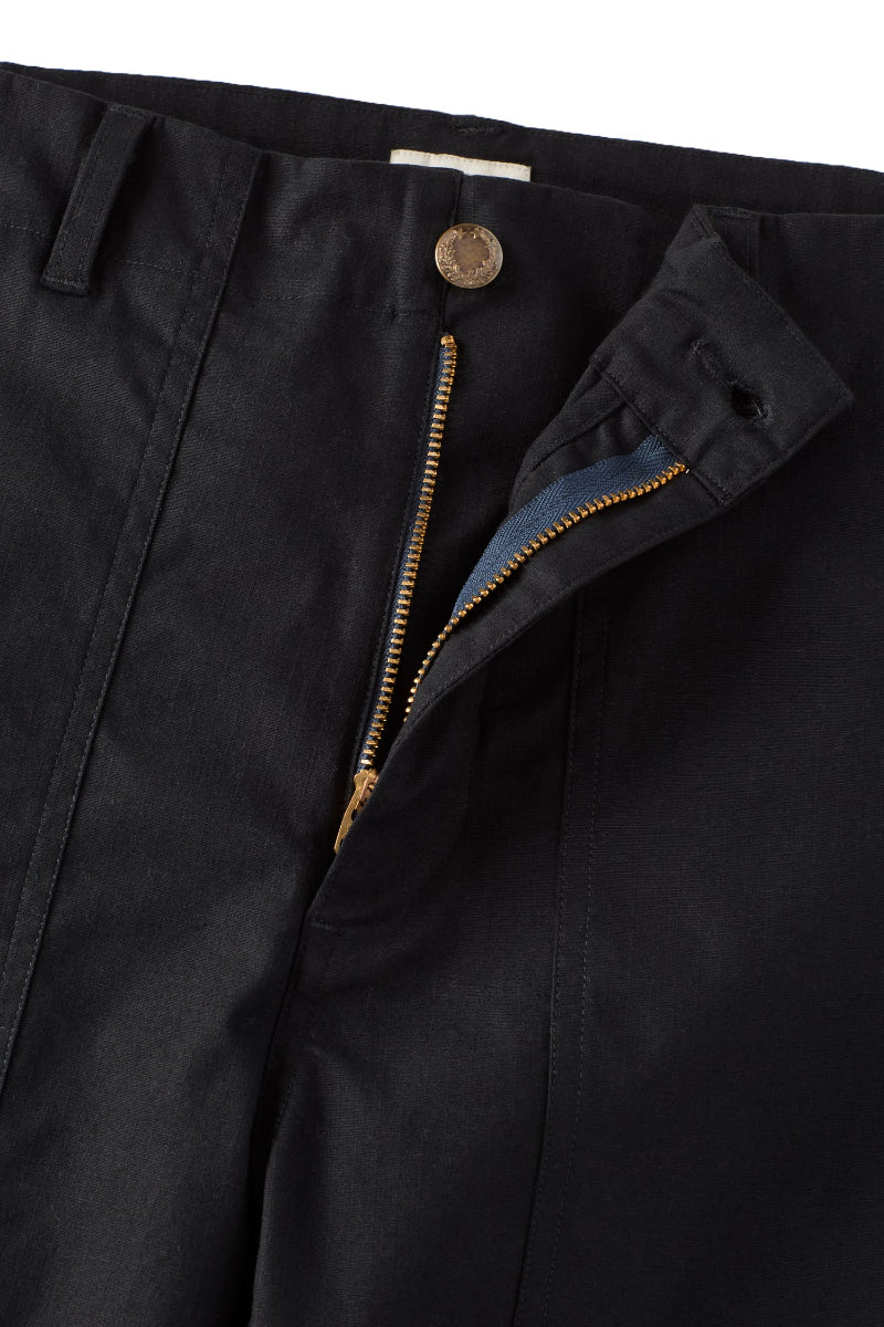 Black Ripstop Utility Shorts