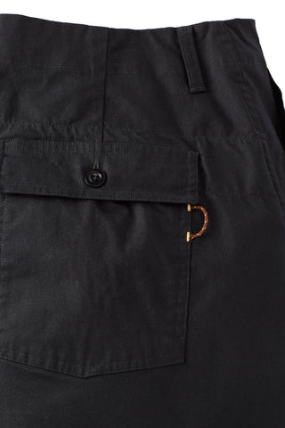 Black Ripstop Utility Shorts