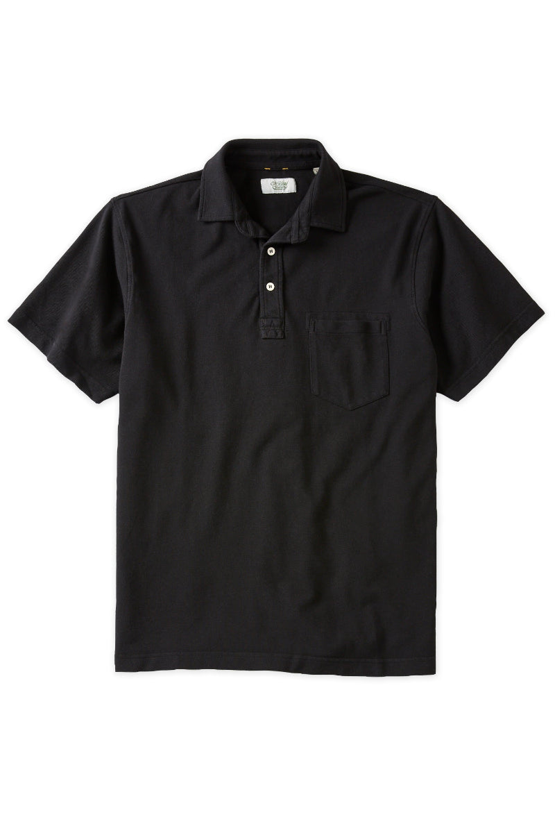 Sideline Pique Polo in Black
