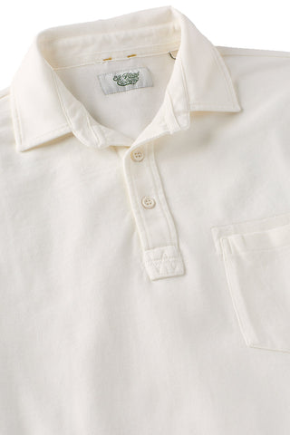 Sideline Pique Polo in Ivory