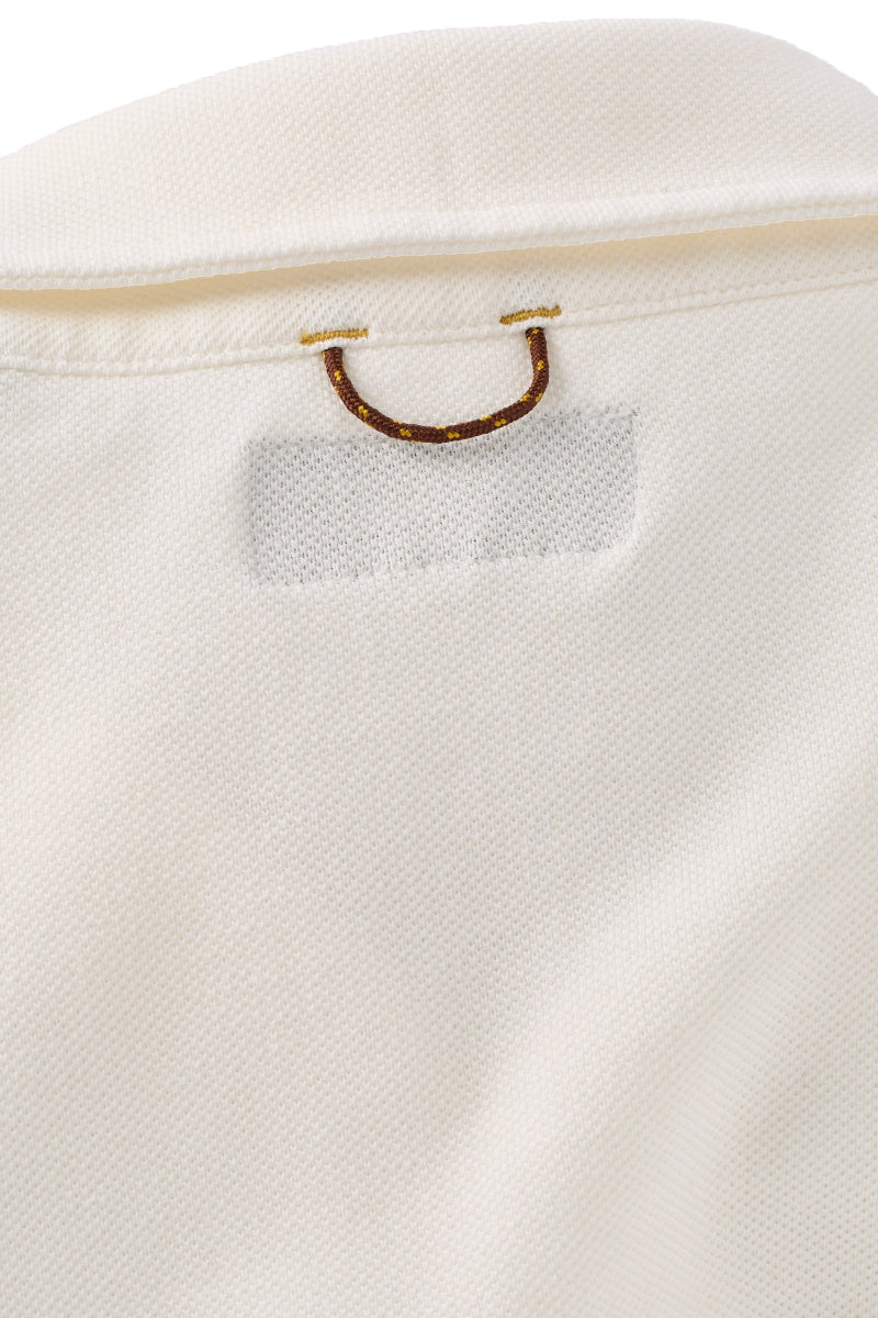 Sideline Pique Polo in Ivory