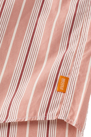 Pink and white short sleeve button down